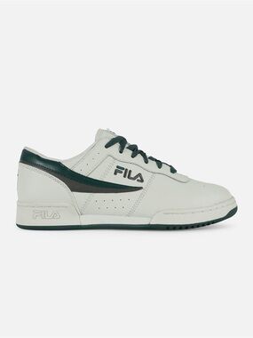 FILA Original Fitness Men’s Size 12 White & Dark Green Low-Top Sneakers